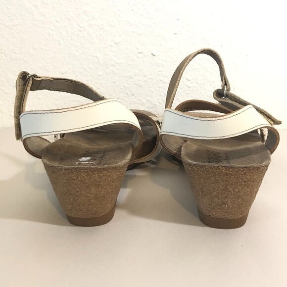 MUNRO Wedge Sandals Women's Size US8 Gold White Perfect Fit Mini - Picture 3 of 13